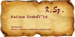 Kalina Szebáld névjegykártya